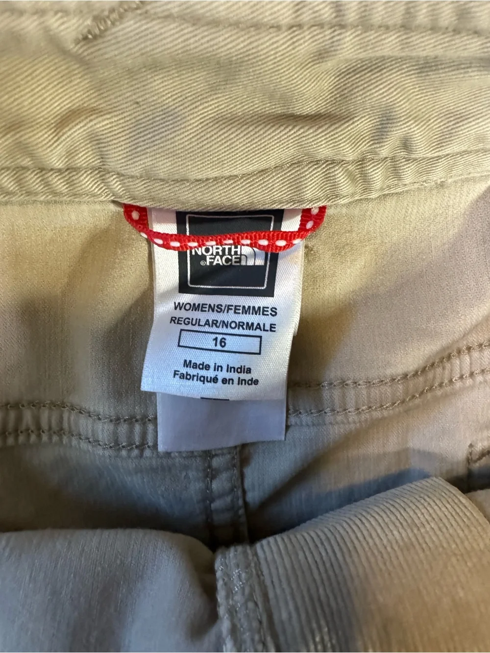 Vintage The North Face Women’s Tan Corduroy Skirt - Classic Casual, Size 16